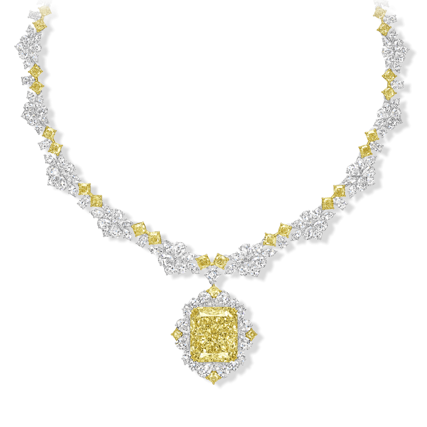 The Duchess Necklace with Yellow Diamonds and Diamonds