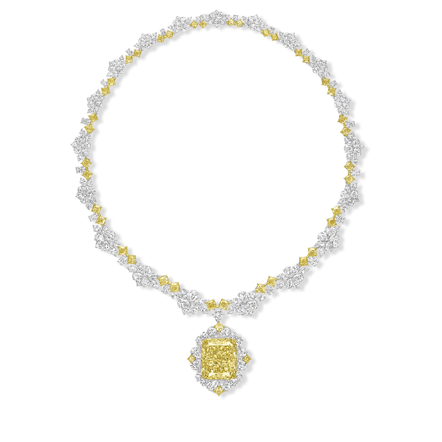 The Duchess Necklace with Yellow Diamonds and Diamonds
